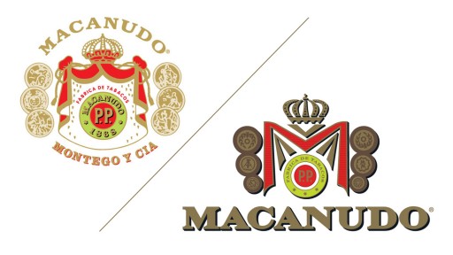 Comparison of old and new Macanudo logo